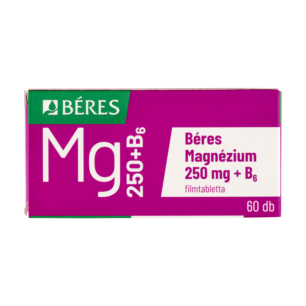 BÉRES Magnézium 250 mg + B6 filmtabletta (60db)