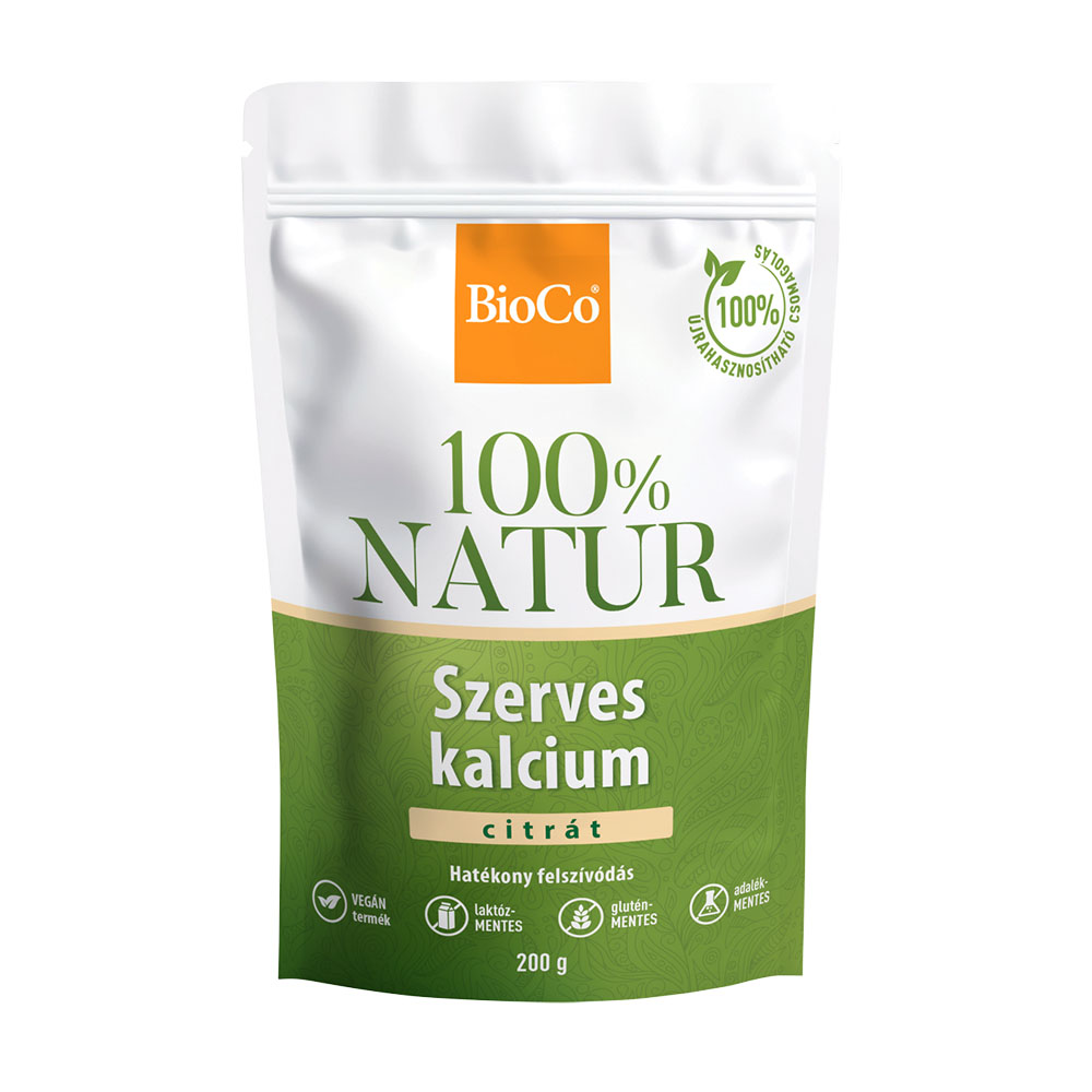 BIOCO 100% NATUR Szerves kalcium citrát tasakos por (200g)