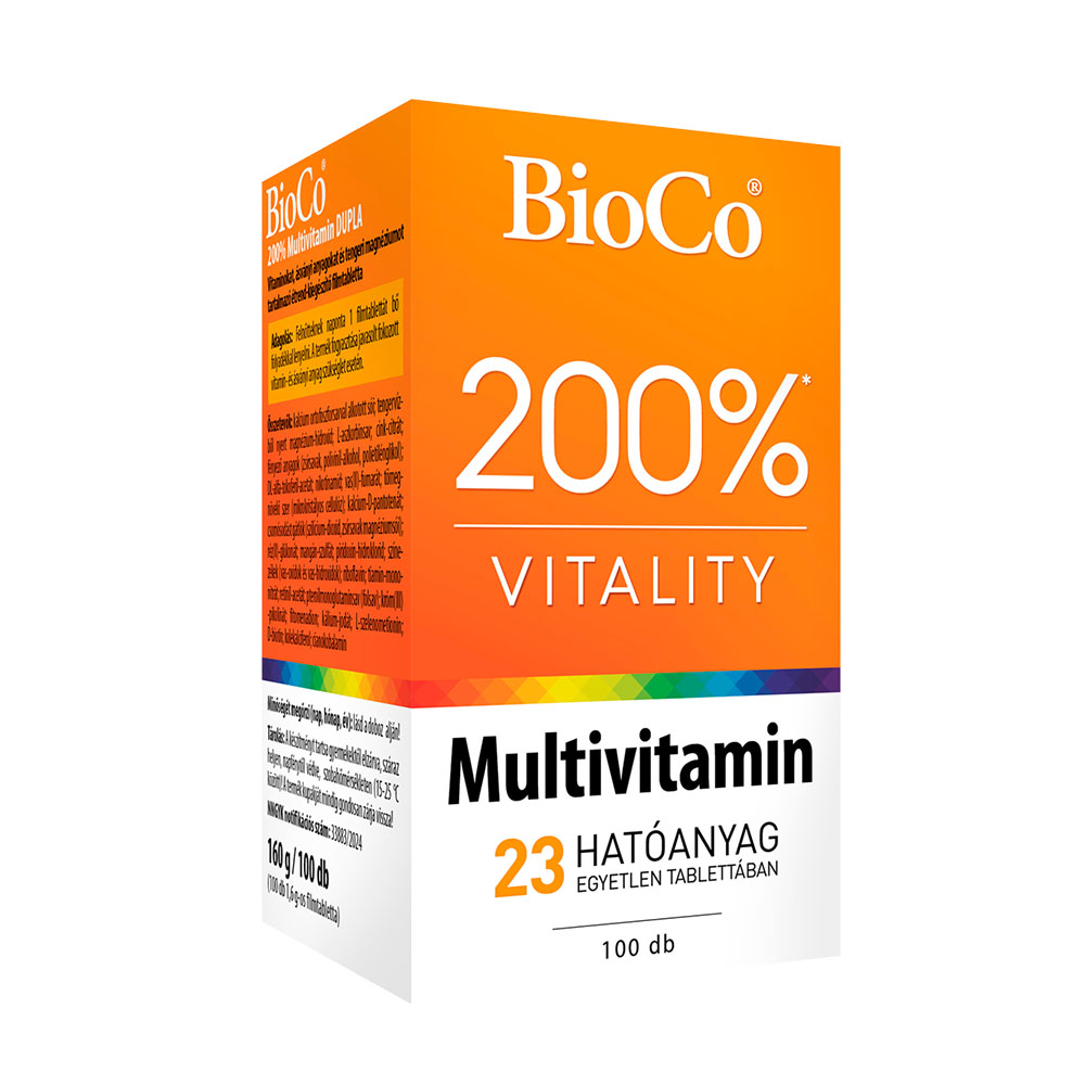 BIOCO 200% Multivitamin dupla filmtabletta (100db)