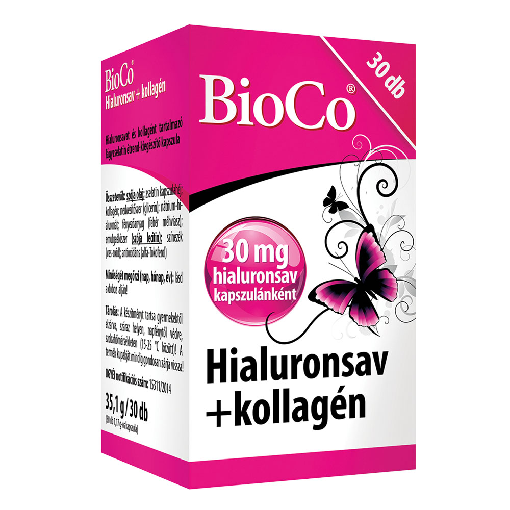 BIOCO Hialuronsav+kollagén kapszula (30db)