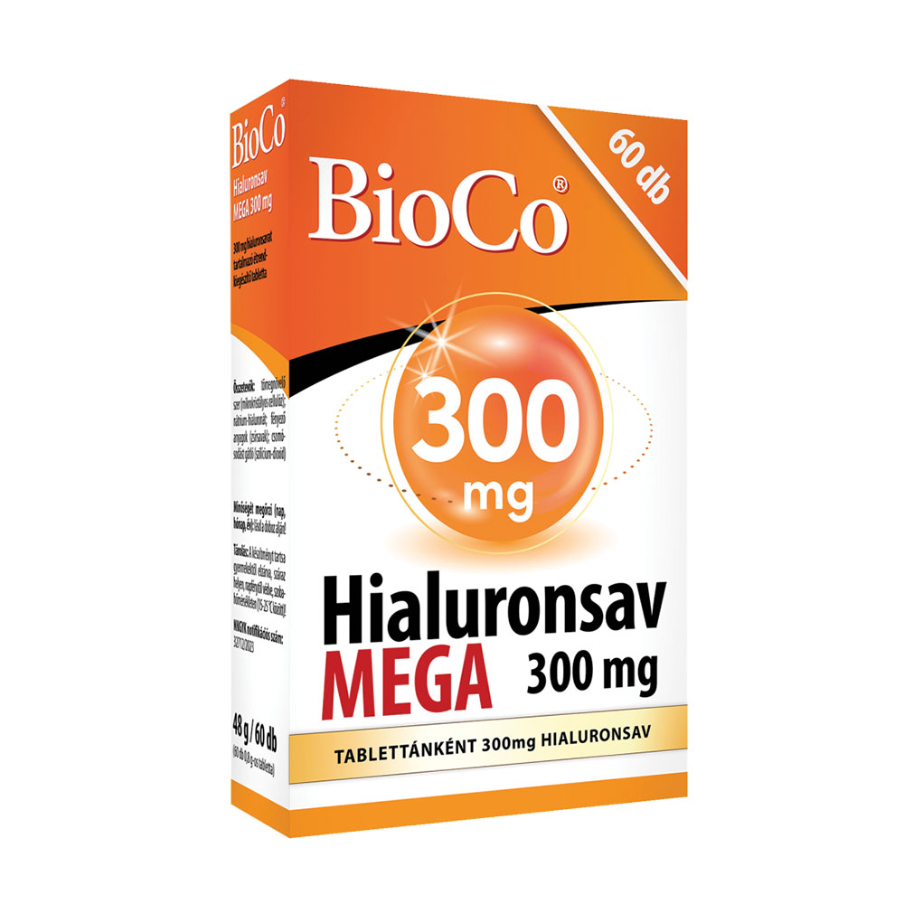 BIOCO Hyaluronsav MEGA 300mg tabletta (60db)