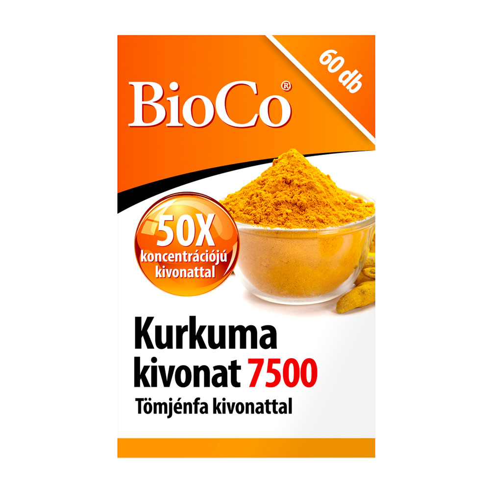 BIOCO Kurkuma kivonat 7500 tömjénfa kivonattal kapszula (60db)