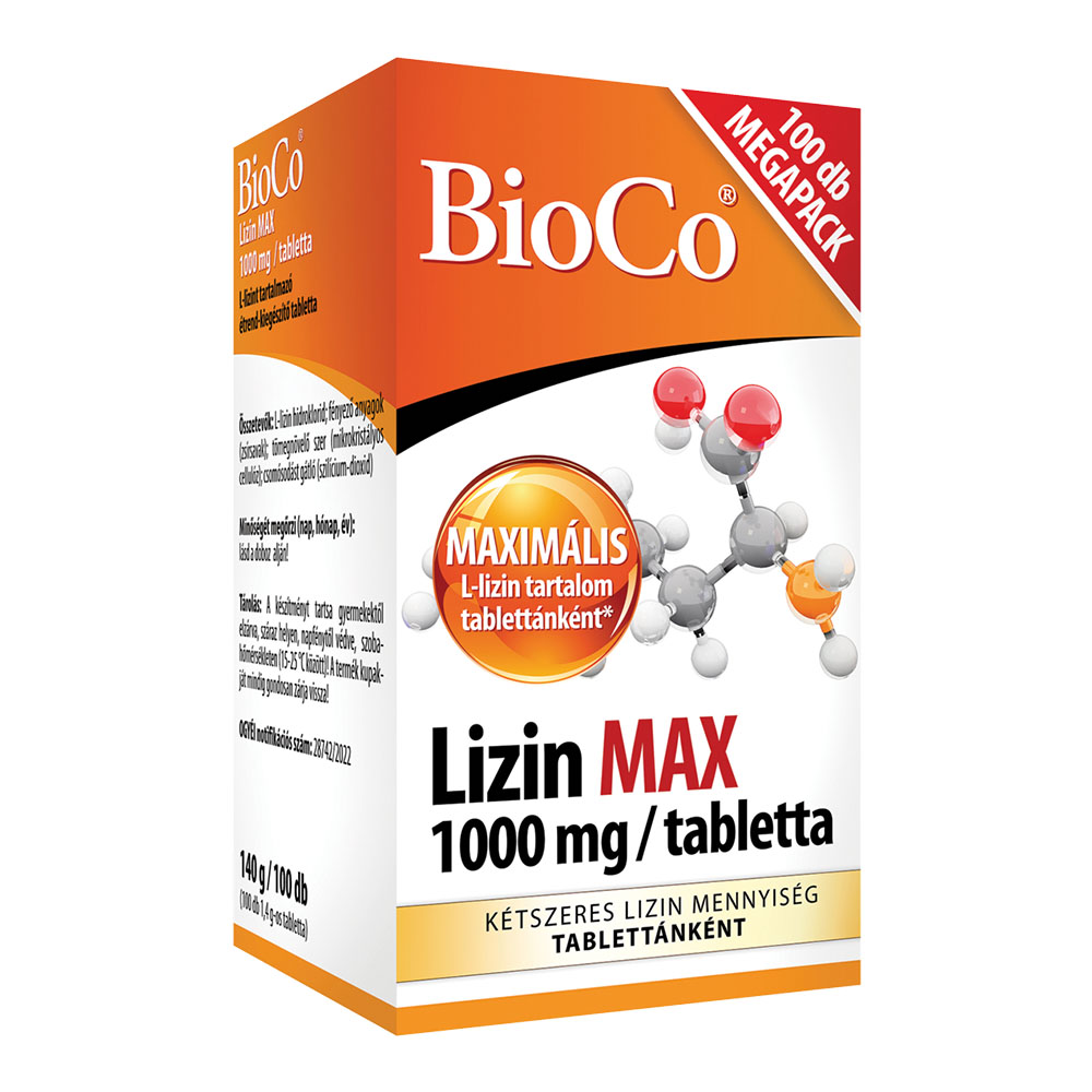 BIOCO Lizin Max 1000 mg tabletta (100db)