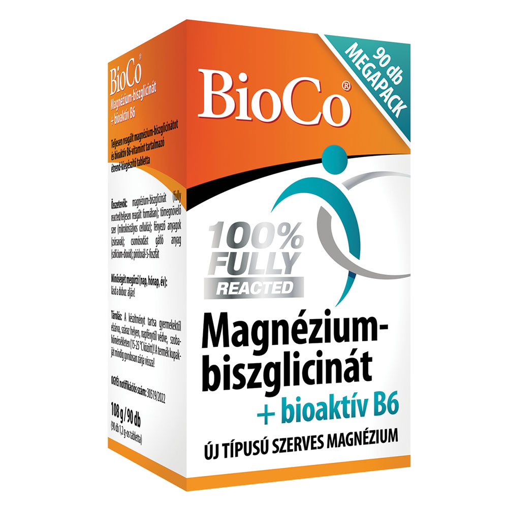 BIOCO Magnézium-biszglicinát + bioaktív B6 tabletta (90db)