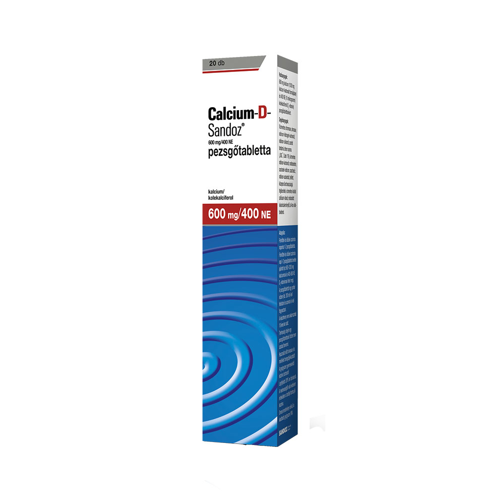 CALCIUM-D-Sandoz 600mg/400NE pezsgőtabletta (20db)
