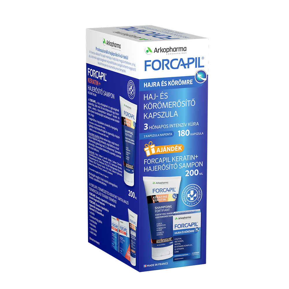 FORCAPIL Promóciós csomag kapszula és sampon (180db+200ml)