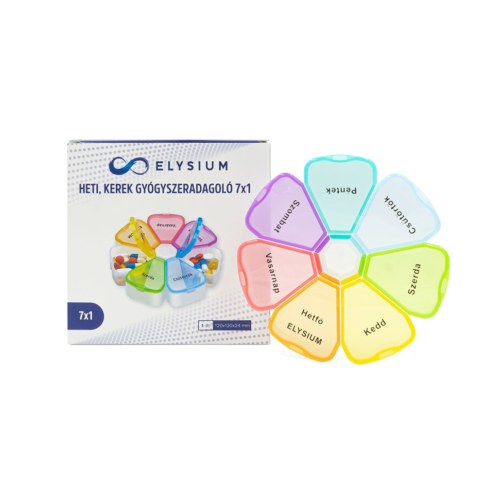 ELYSIUM heti kerek gyógyszeradagoló - 7x1 (1db)