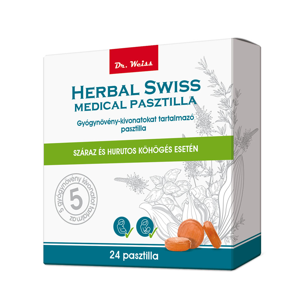 HERBAL SWISS Medical pasztilla (24db)