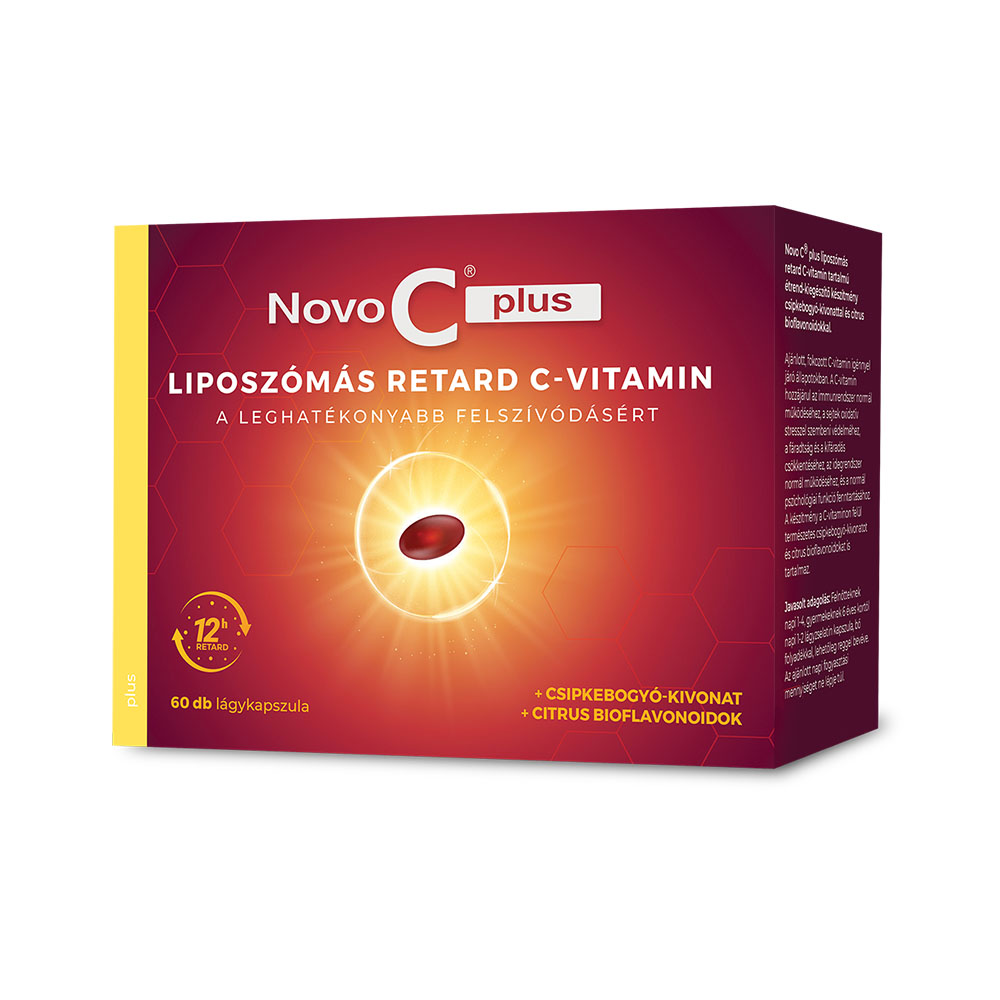 NOVO C Plus liposzómás retard C-vitamin lágykapszula (60db)  