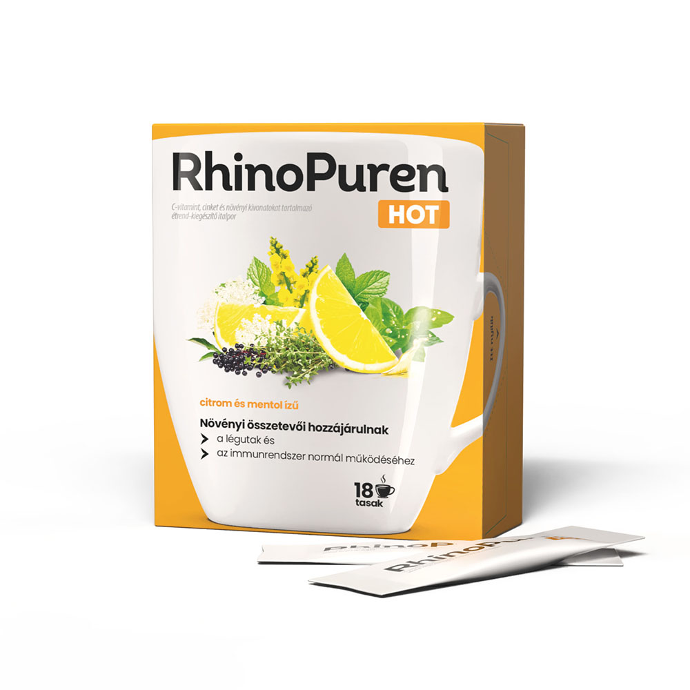 RHINOPUREN HOT citrom és menta ízű italpor (18db)