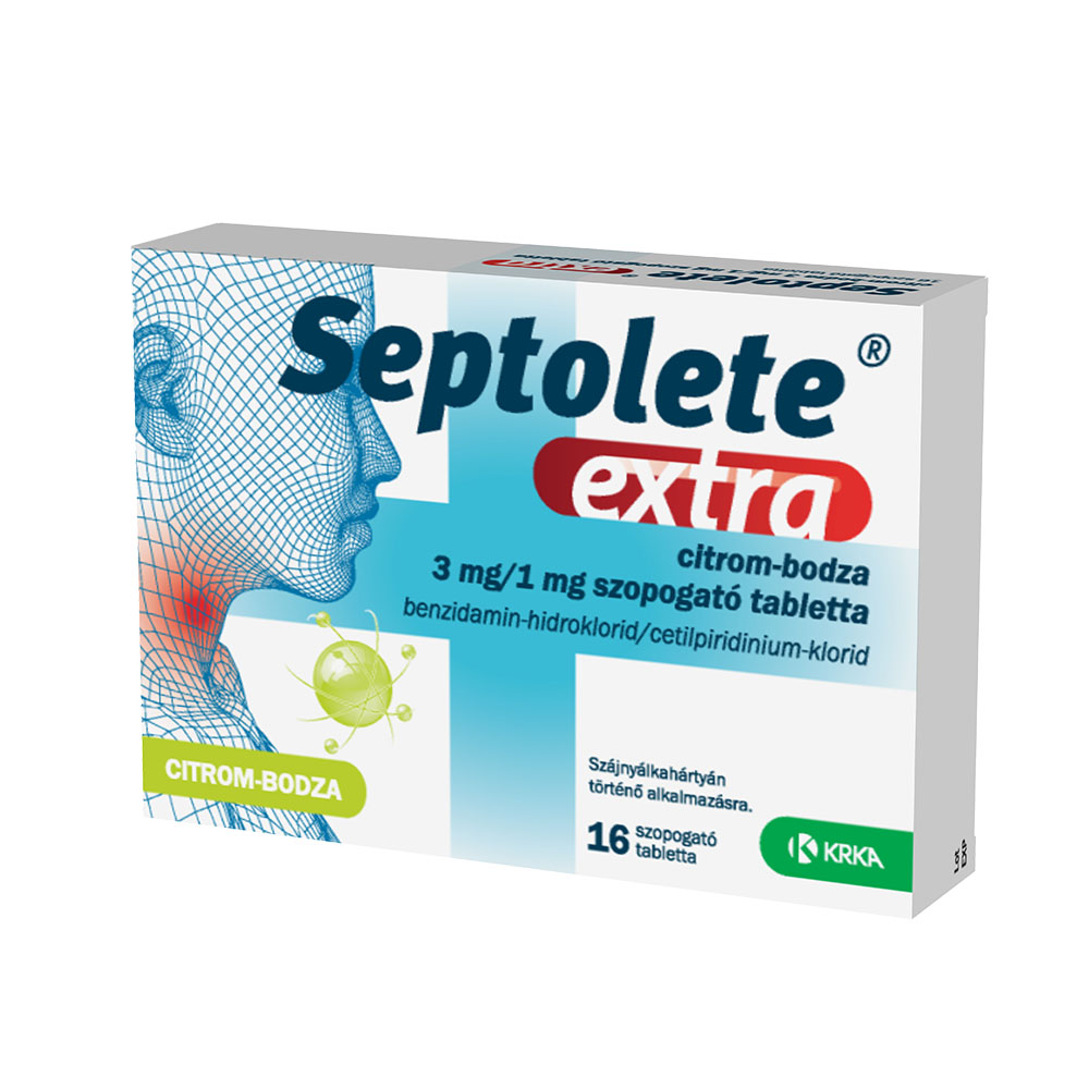 SEPTOLETE extra citrom-bodza 3mg/1mg szopogató tabletta (16db)