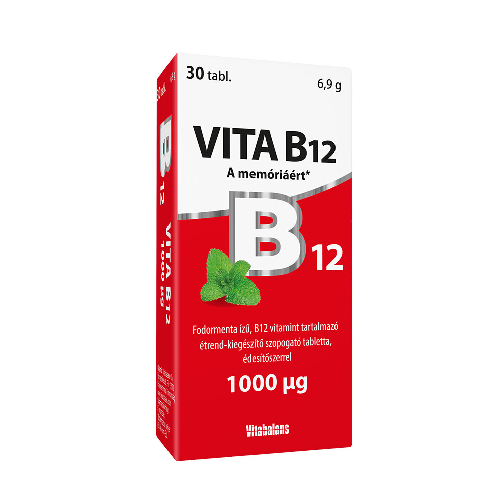 VITA B12 1000 mcg szopogató tabletta VITABALANS (30db)