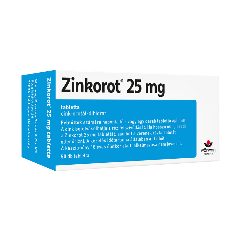 ZINKOROT 25 mg tabletta (50db) 