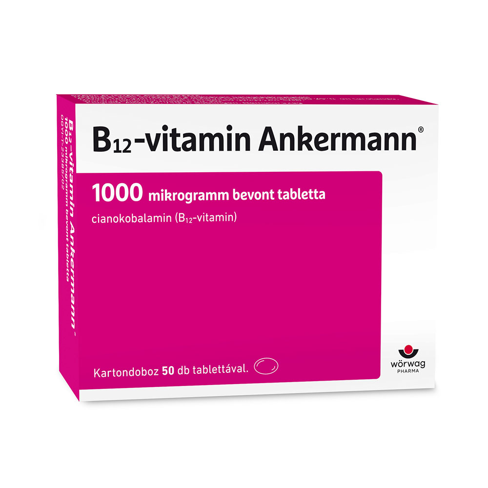 B12-vitamin Ankermann 1000 mcg bevont tabletta (50db)