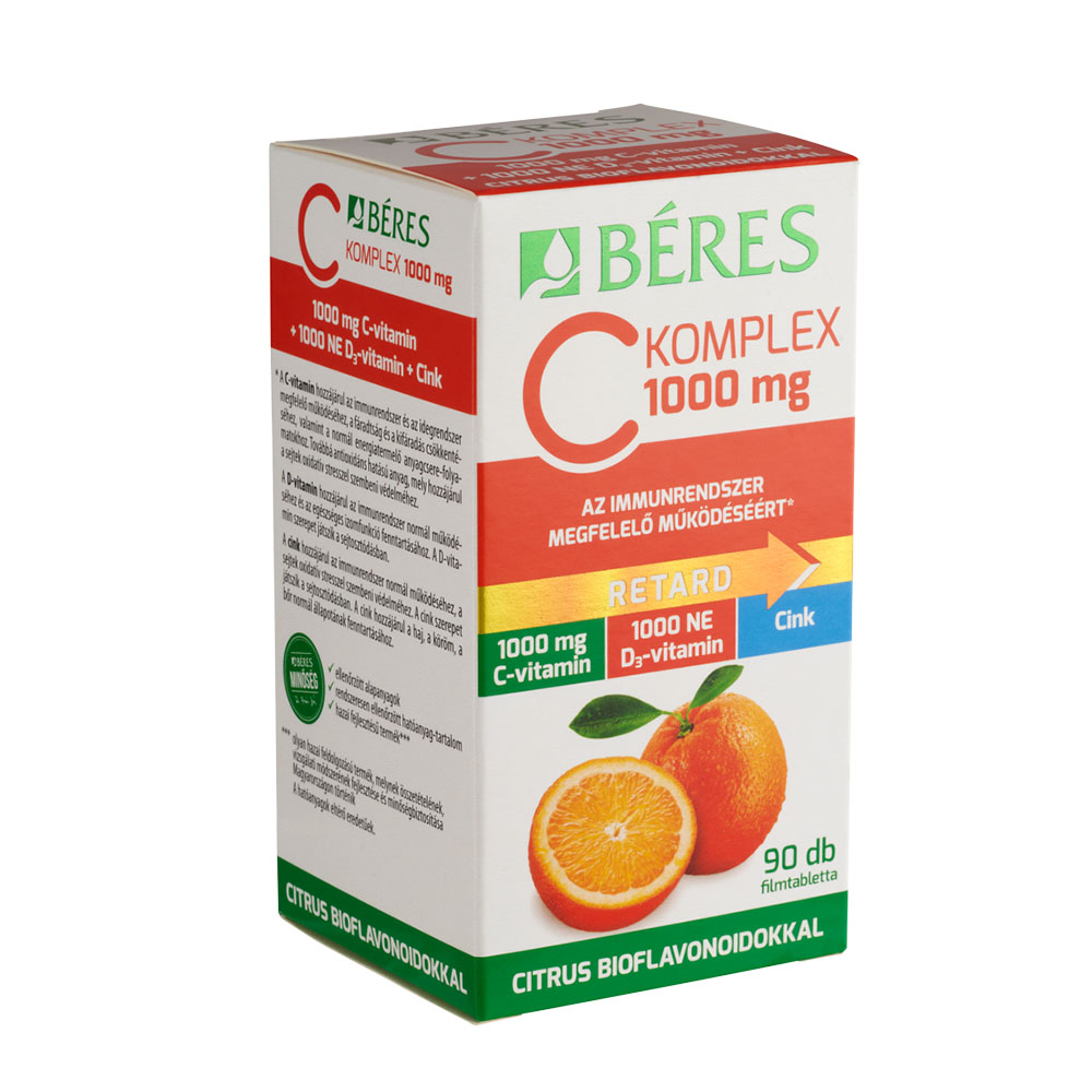 BÉRES C Komplex 1000mg retard bioflavonoiddal filmtabletta (90db)