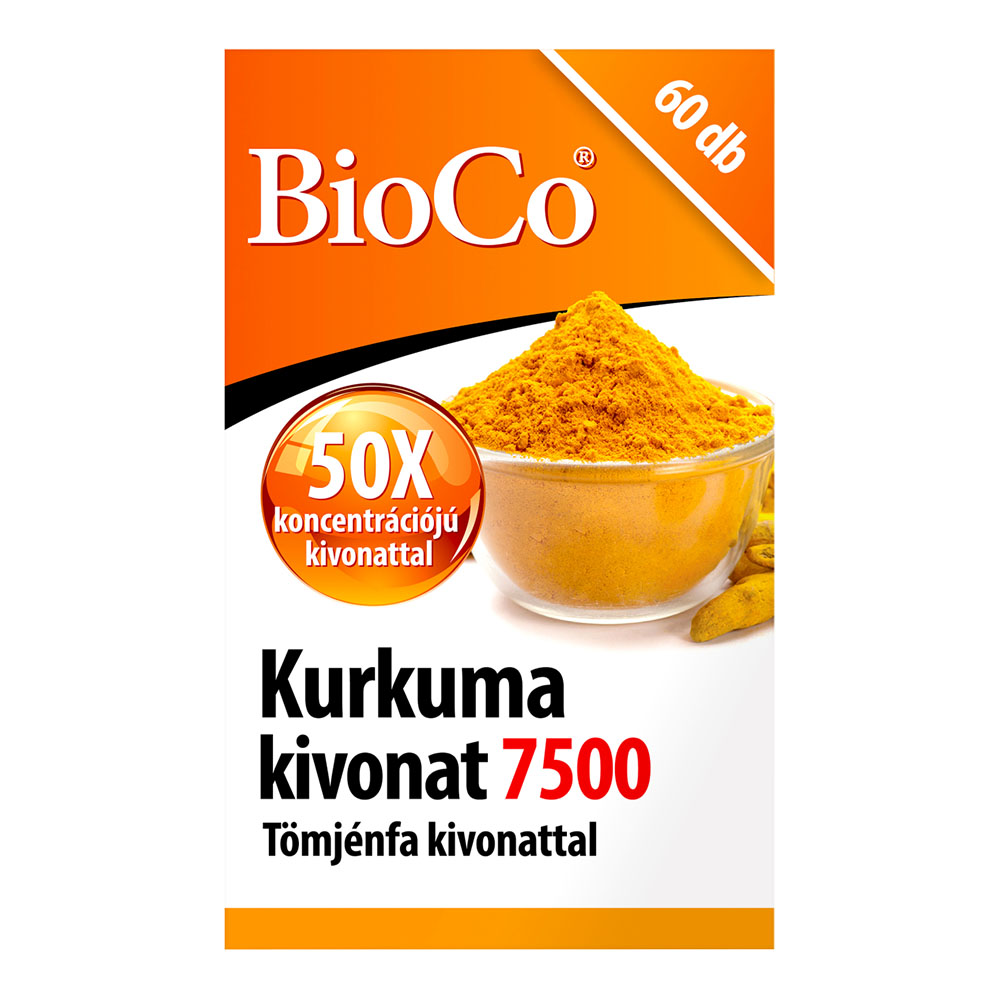 BIOCO Kurkuma kivonat 7500 tömjénfa kivonattal kapszula (60db)