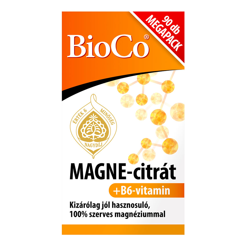 BIOCO Magne-citrát + B6-vitamin filmtabletta (90db)