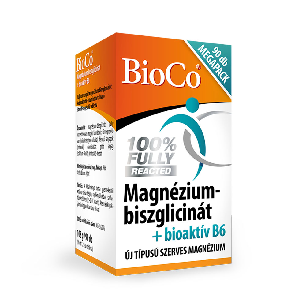 BIOCO Magnézium-biszglicinát + bioaktív B6 tabletta (90db)