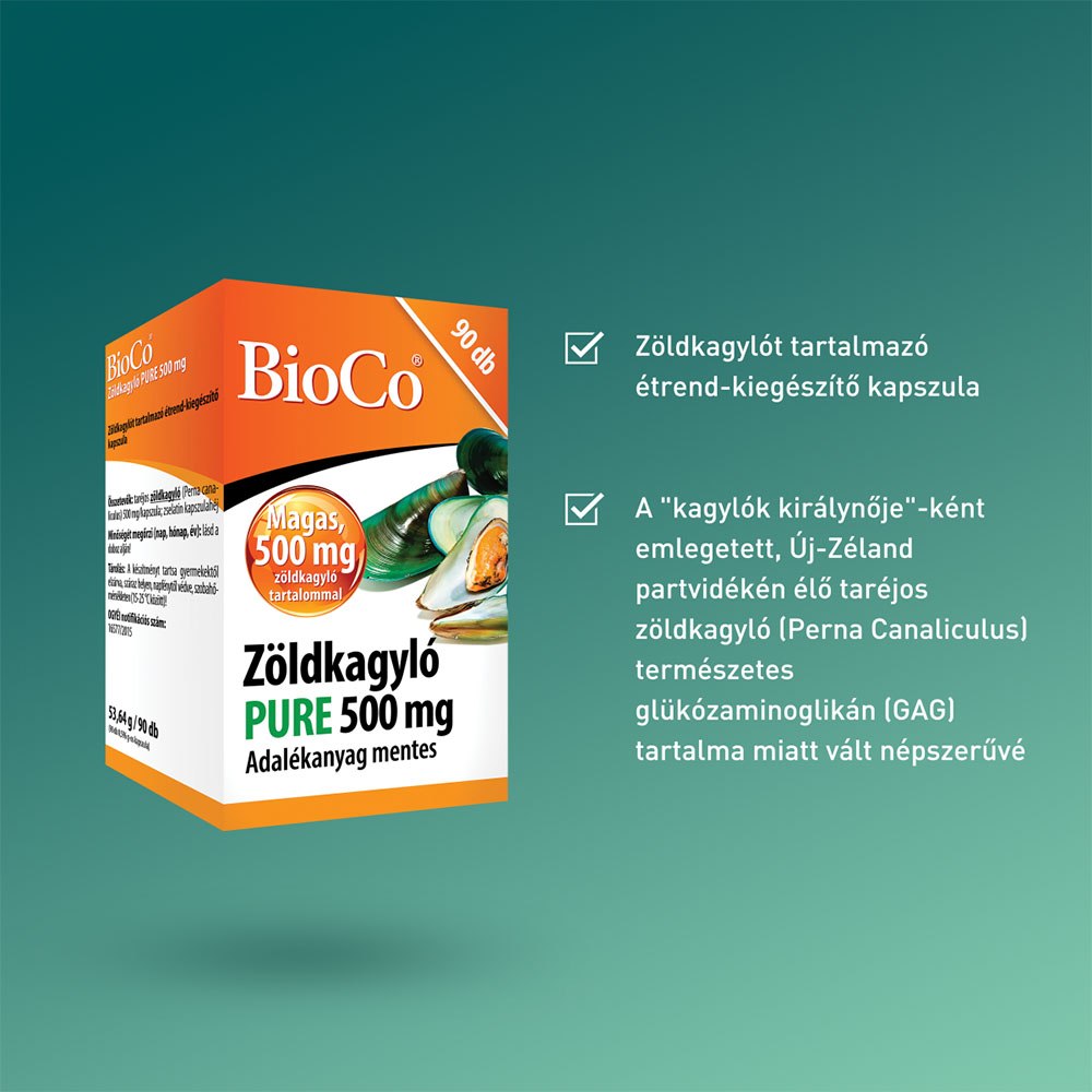 BIOCO Zöldkagyló pure 500mg kapszula (90db)