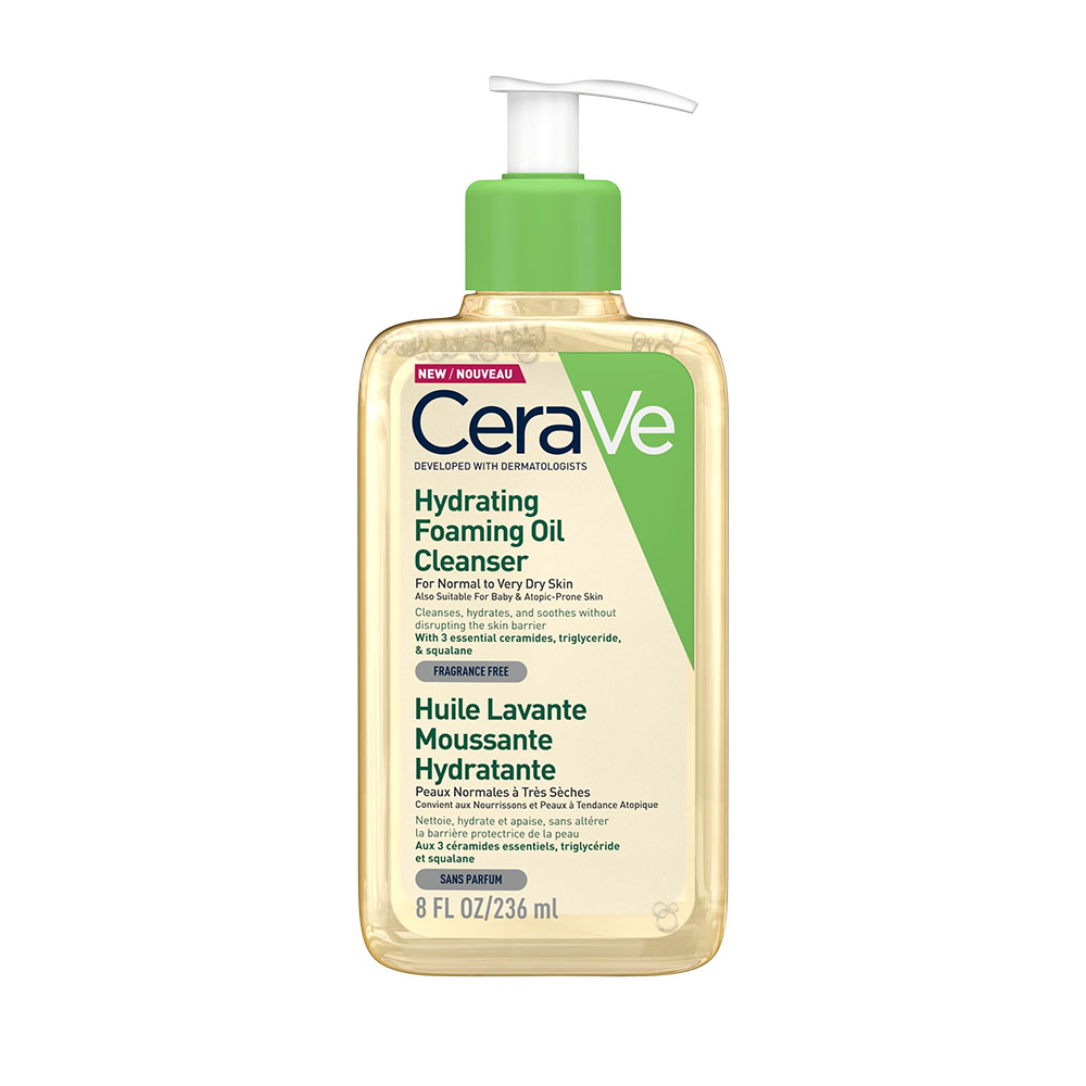 CERAVE Hidratáló, habzó, olajos tisztító (236ml)