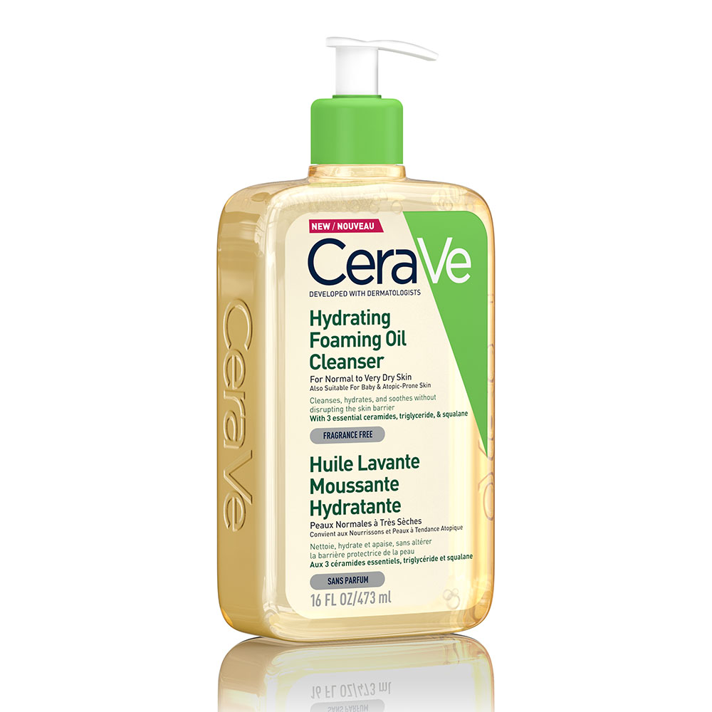 CERAVE Hidratáló, habzó, olajos tisztító (473ml)