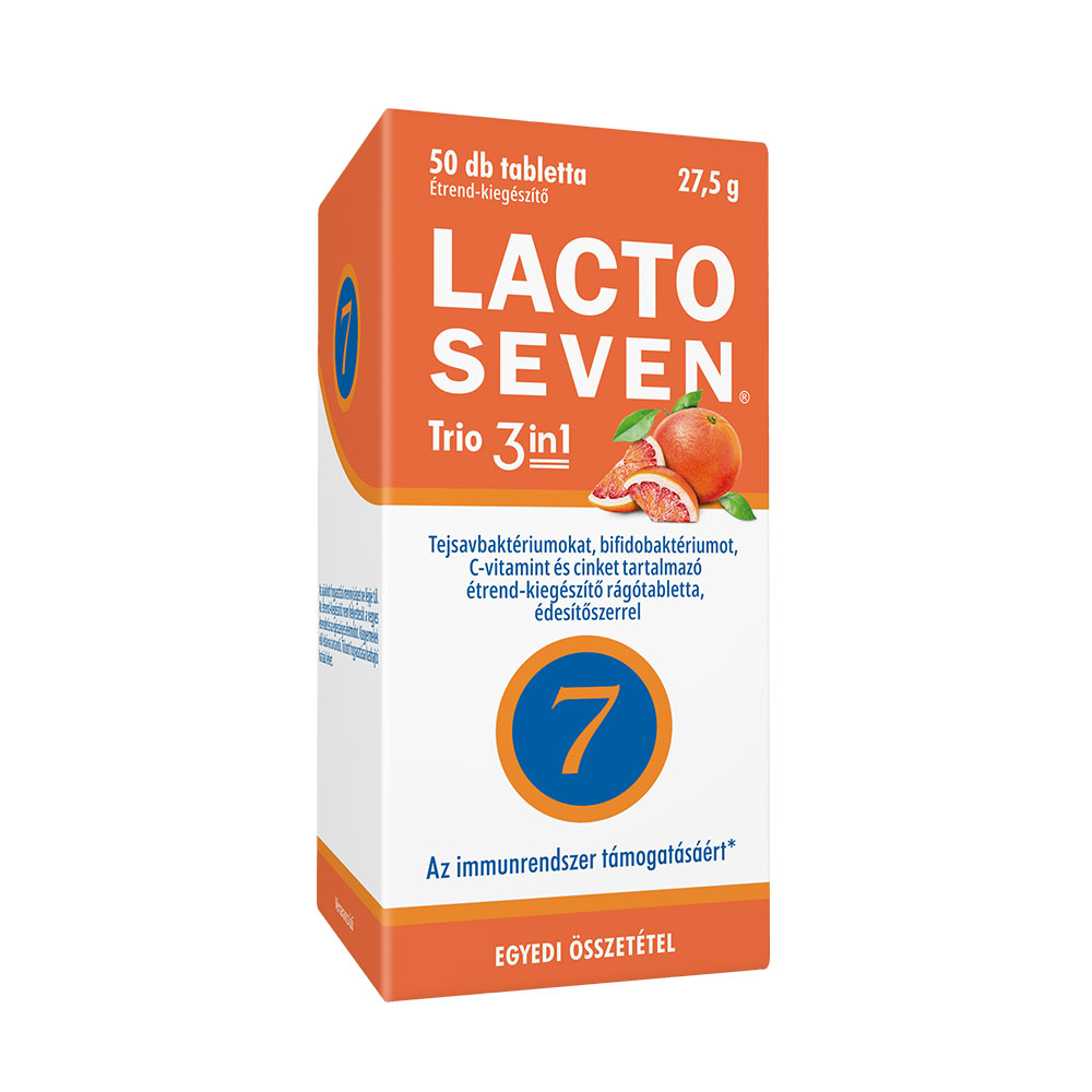 LACTO SEVEN Trio 3 in 1 rágótabletta (50db)