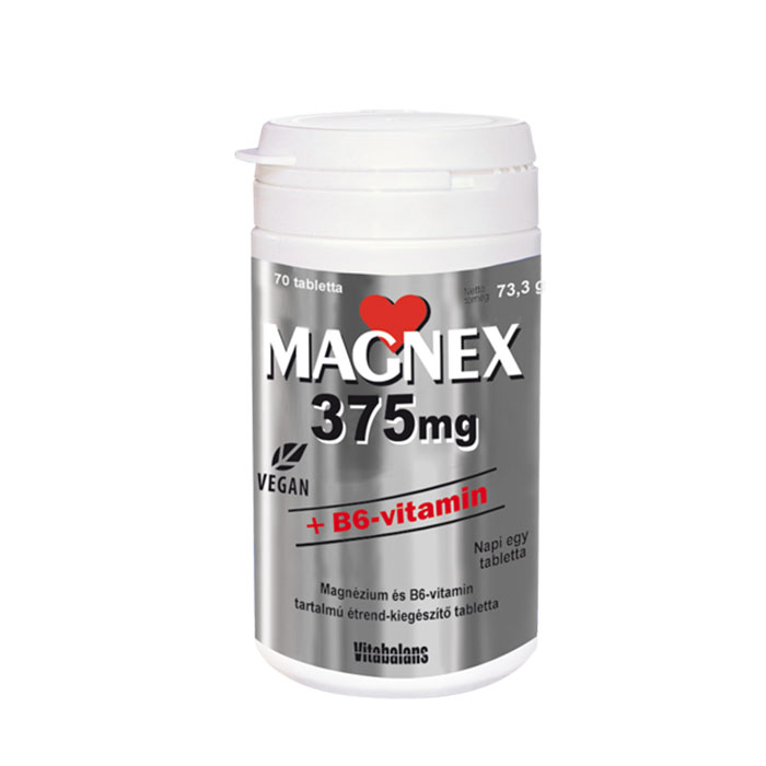 MAGNEX 375mg+B6 vitamin tabletta (70db)