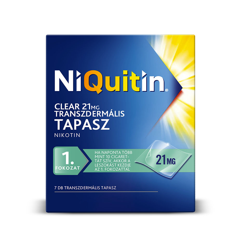 NIQUITIN Clear 21 mg transzdermális tapasz (7db)