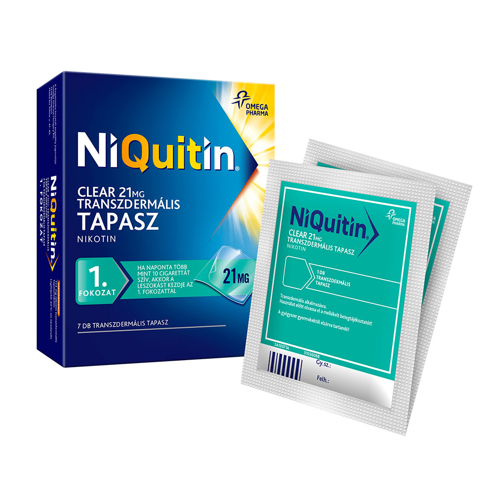 NIQUITIN Clear 21 mg transzdermális tapasz (7db)