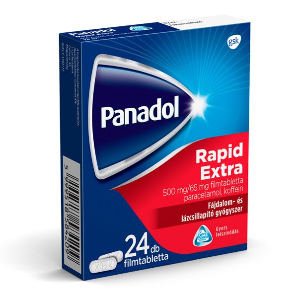 PANADOL Rapid Extra 500mg/65mg filmtabletta (24db)