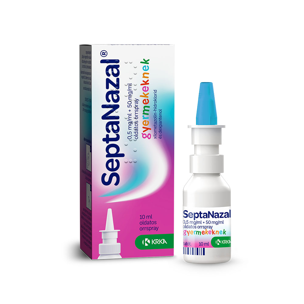 SEPTANAZAL 0,5 mg/1 ml + 50 mg/1 ml oldatos orrspray gyermekeknek (10ml)