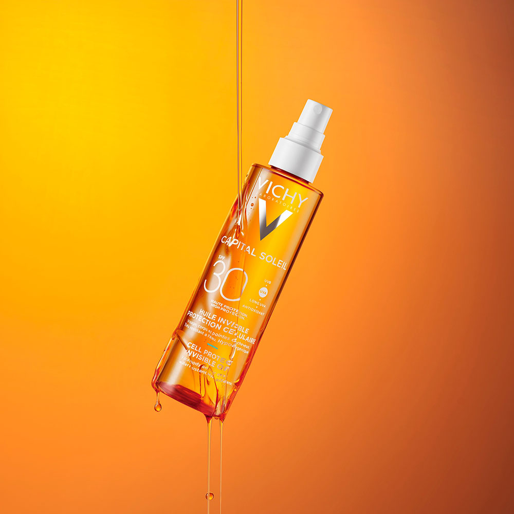 VICHY Capital Soleil Cell Protect száraz olaj spray SPF30 (200ml)