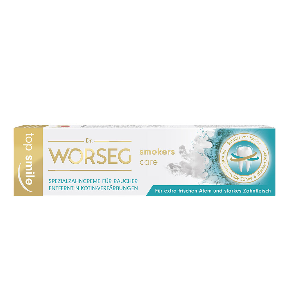 DR. WORSEG Top Smile Smokers care fehérítő fogkrém dohányzóknak (75ml)