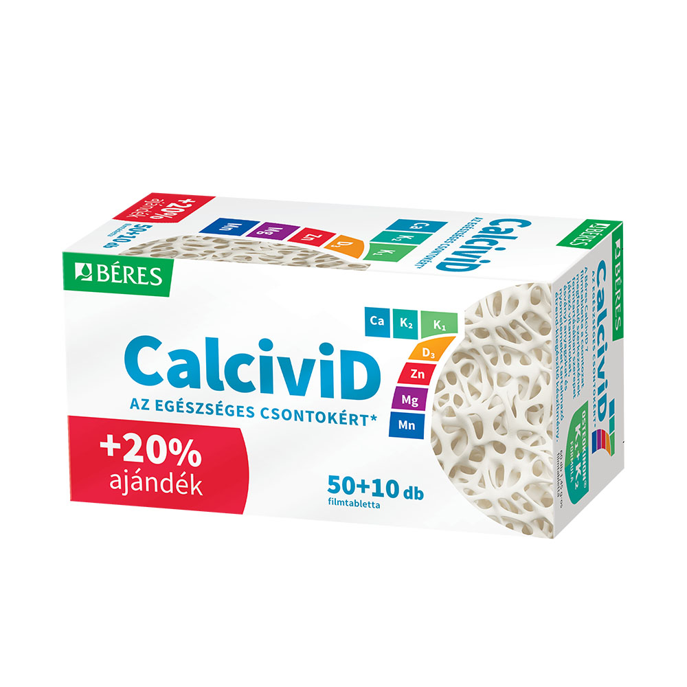 BÉRES Calcivid 7 étrendkiegészítő filmtabletta (50db+10db)