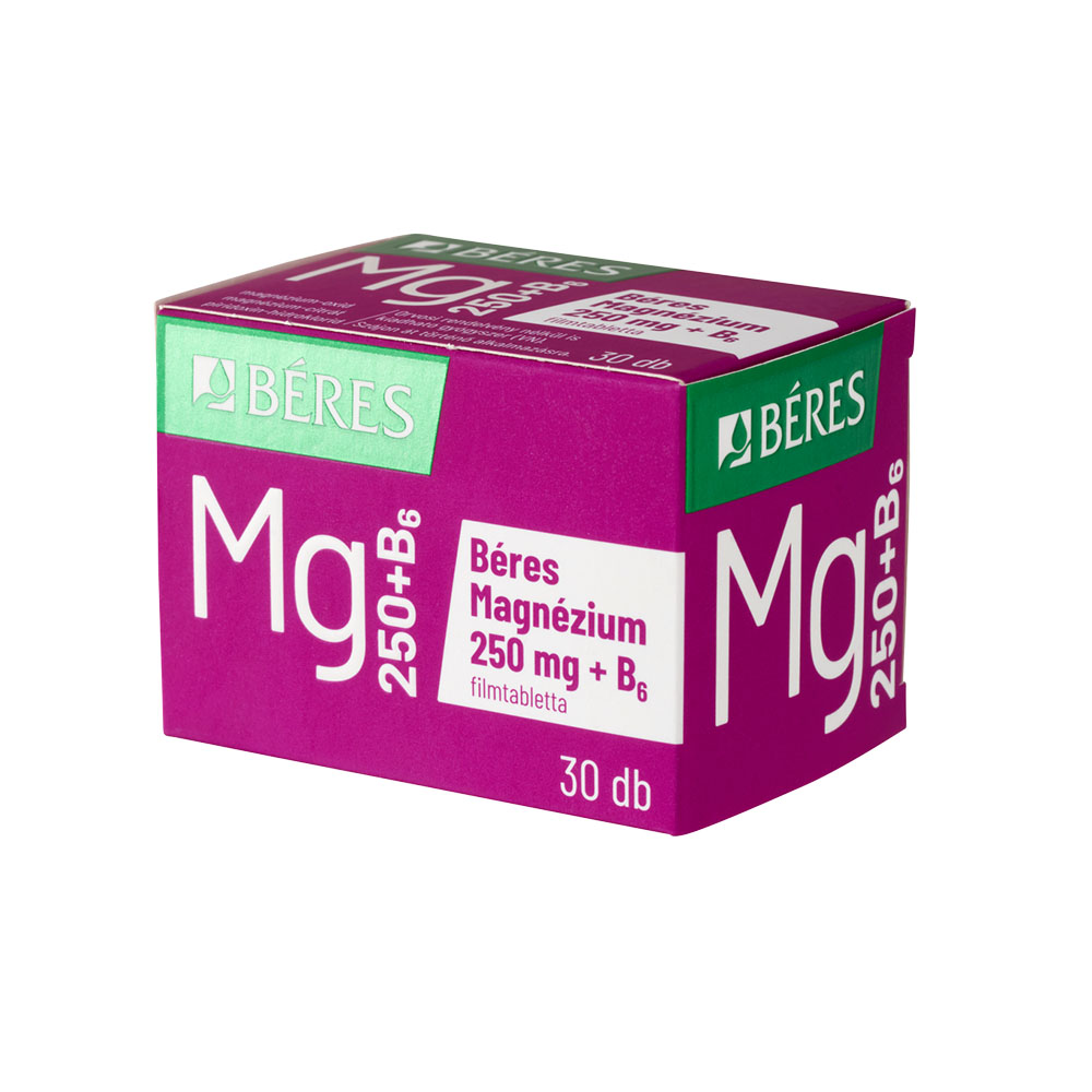 BÉRES Magnézium 250 mg + B6  filmtabletta (30db)