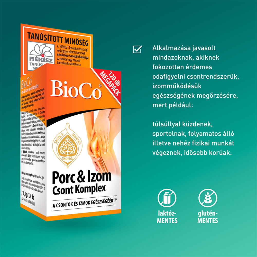 BIOCO Porc & Izom Csont Komplex filmtabletta (120db)