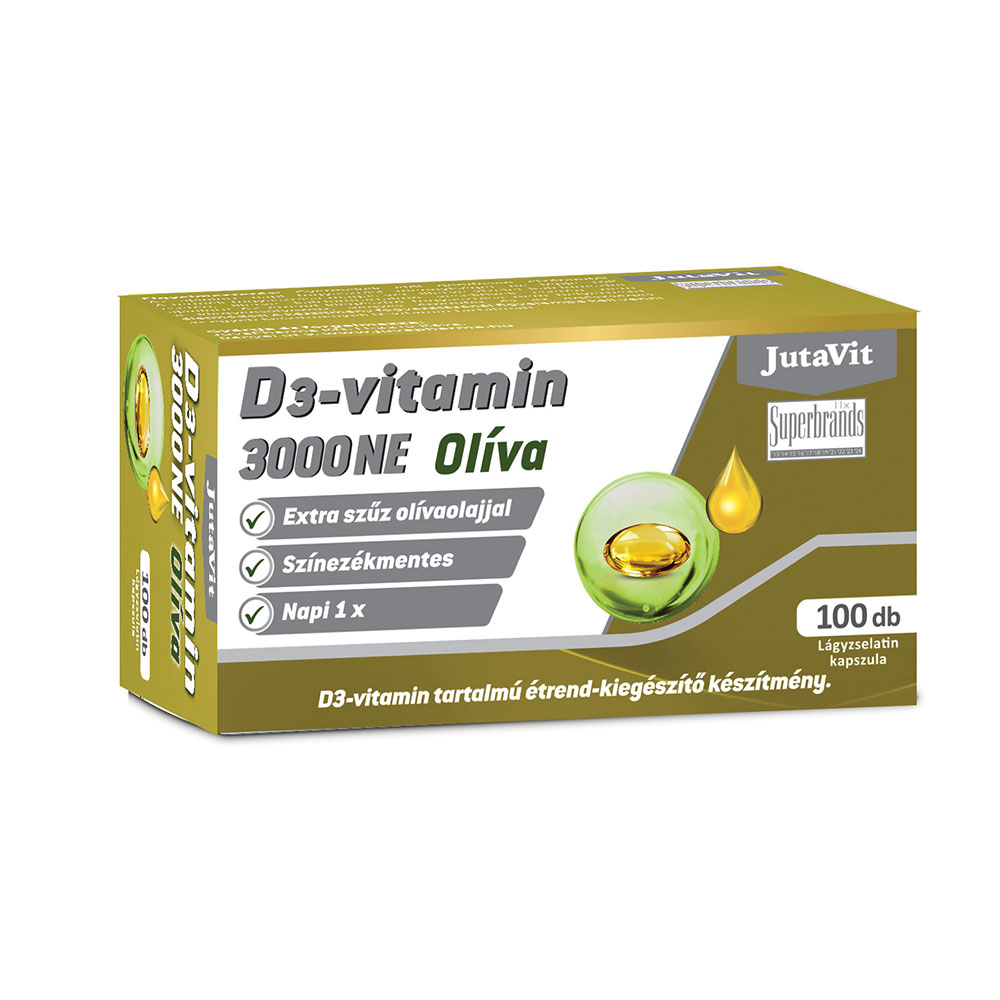 JUTAVIT D3-vitamin 3000NE Olíva lágykapszula (100db)