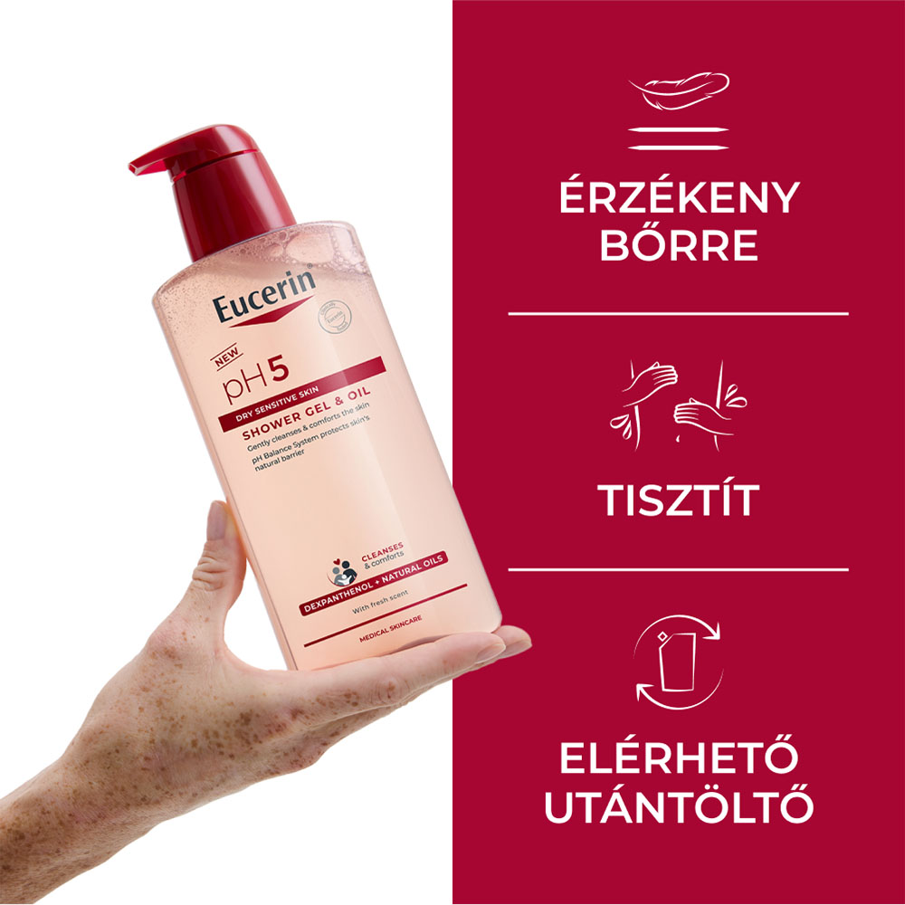 EUCERIN pH5 olajtusfürdő gél (400ml)
