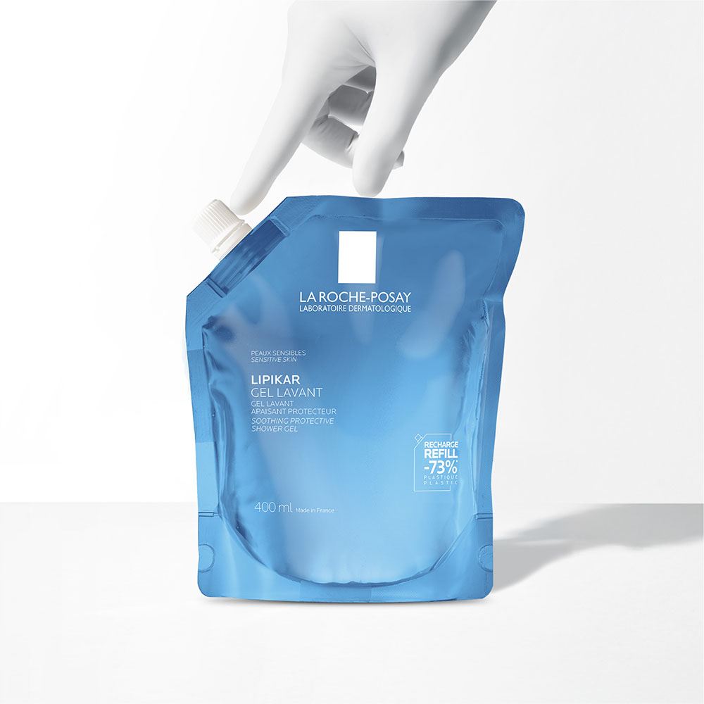 LA ROCHE-POSAY Lipikar Gel Lavant tusfürdő gél utántöltő (400ml)