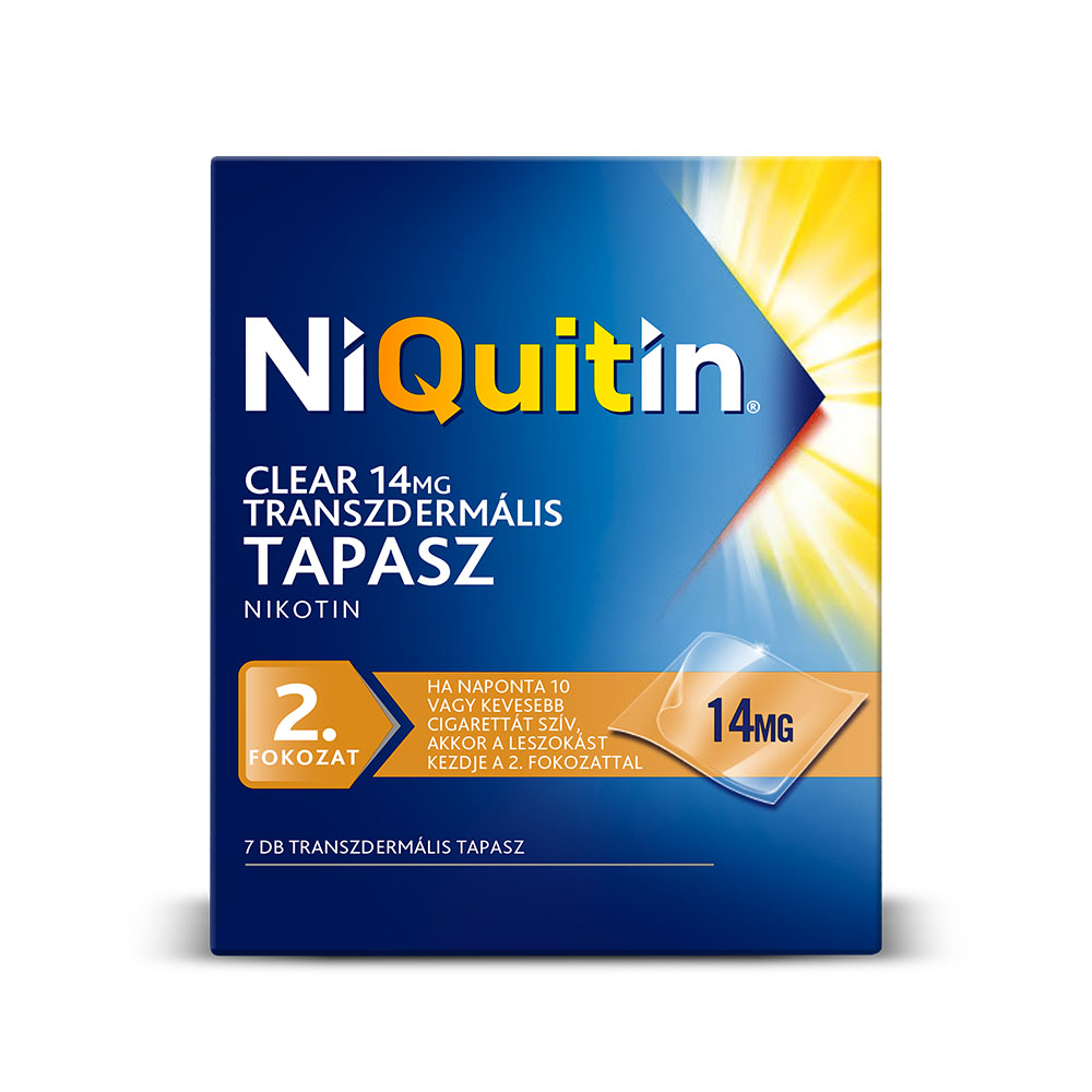 NIQUITIN Clear 14 mg transzdermális tapasz (7db)