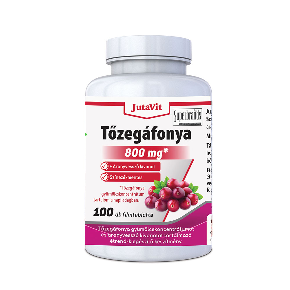 JUTAVIT Tőzegáfonya 800mg+Aranyvessző kivonat filmtabletta (100db)