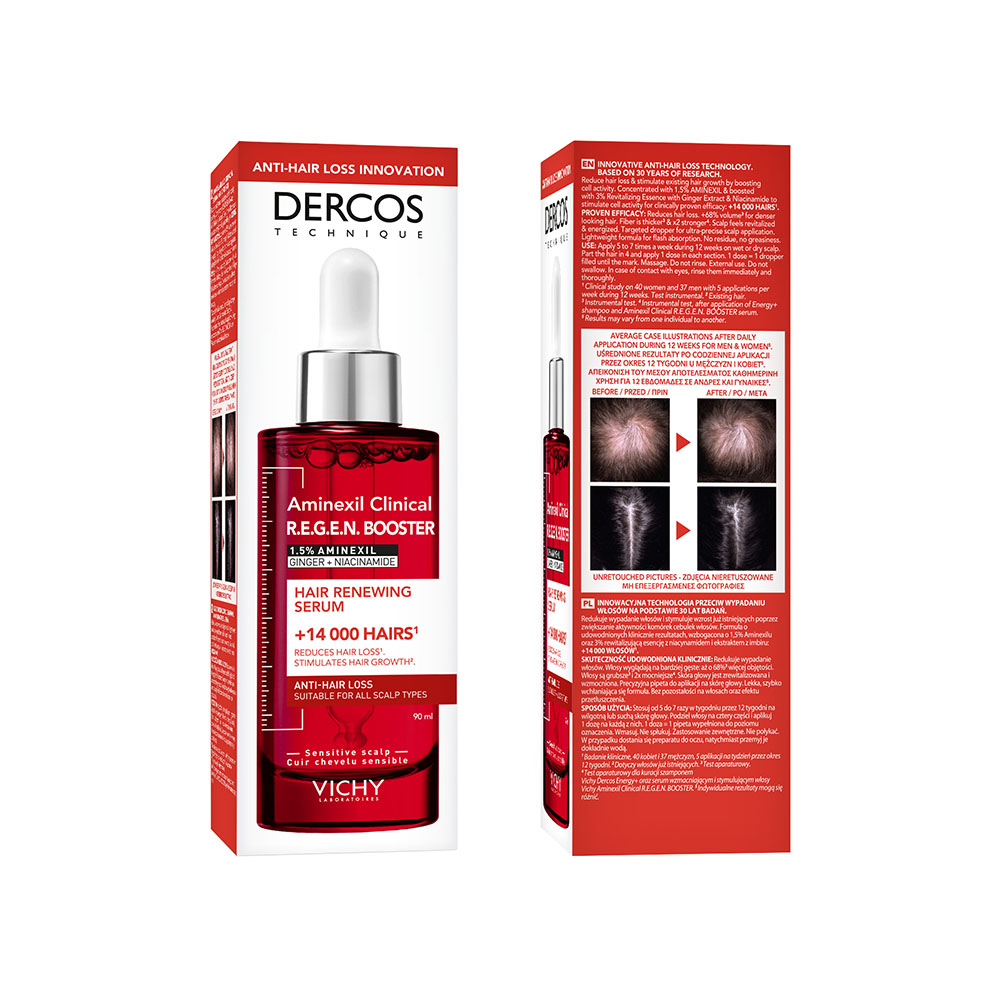 VICHY Dercos Aminexil Clinical R.E.G.E.N. Booster hajregeneráló szérum (90ml)