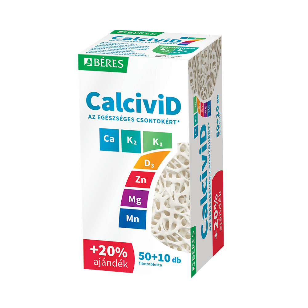 BÉRES Calcivid 7 étrendkiegészítő filmtabletta (50db+10db)