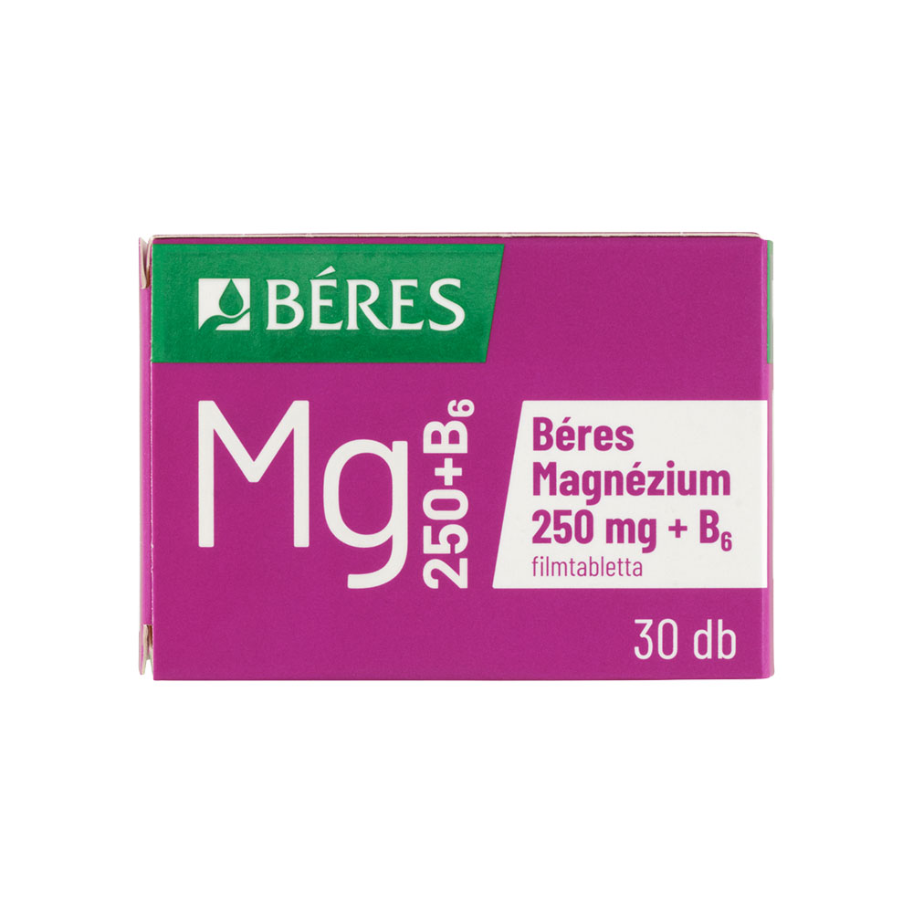 BÉRES Magnézium 250 mg + B6  filmtabletta (30db)