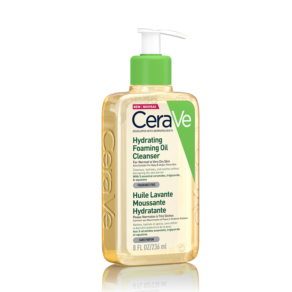 CERAVE Hidratáló, habzó, olajos tisztító (236ml)