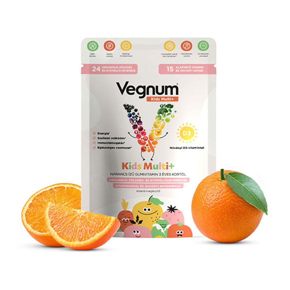 VEGNUM Kids Multi+ narancs ízű gumivitamin (30db)