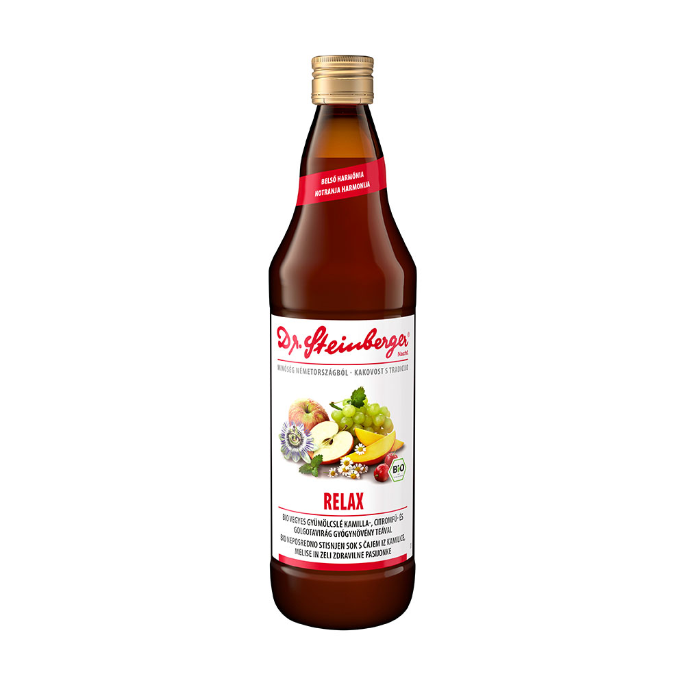 DR.STEINBERGER Relax gyümölcslé VIGYÉL VISSZA ÜVEGBEN (750ml)