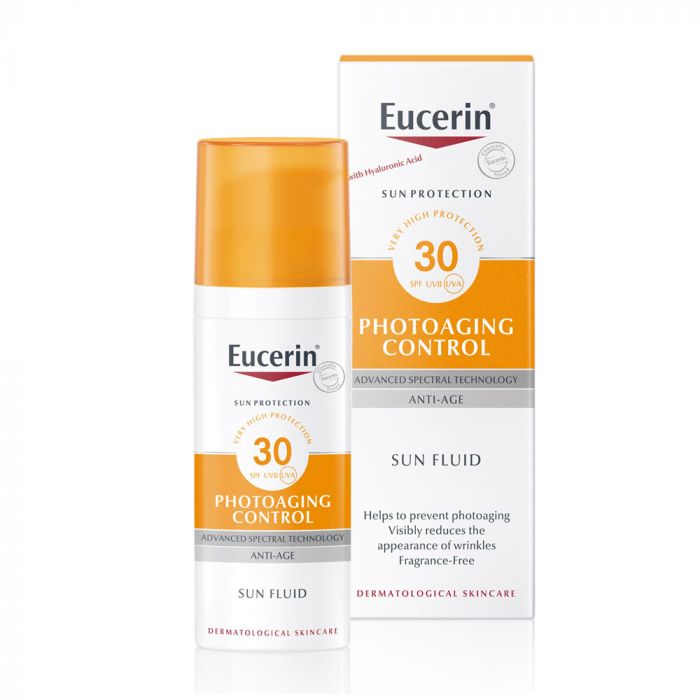 EUCERIN Sun Photoaging Control napozó fluid arcra SPF30 (50ml) 