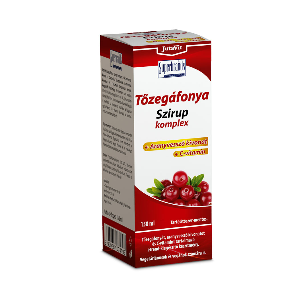 JUTAVIT Tőzegáfonya Komplex szirup (150ml)