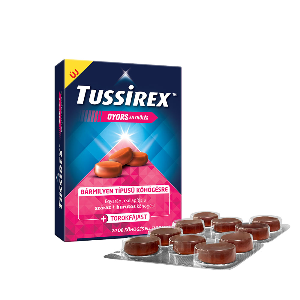 TUSSIREX Köhögés elleni pasztilla (20db)